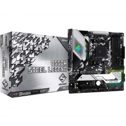 ASRock B550M Steel Legend Motherboard, Socket AM4, Micro ATX, DDR4, HDMI, DisplayPort, 6 x SATA