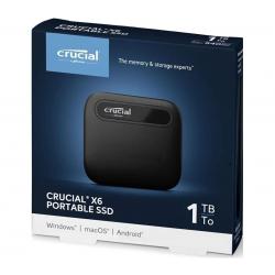 Crucial X6 1TB External Portable SSD CT1000X6SSD9, USB-C, Up to 800MB/s