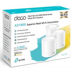 TP-Link Deco X20 3-Pack AX1800 Whole Home Mesh Wi-Fi 6 System, Wi-Fi 6 1800Mbps, OFDMA, MU-MIMO