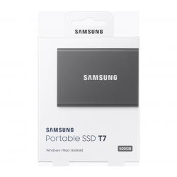 Samsung T7 500GB USB3.2 Type-C Portable SSD, Titan Gray, 1050MBs Read/ Write, USB-C 3.2 Gen 2 MU-PC500T/WW