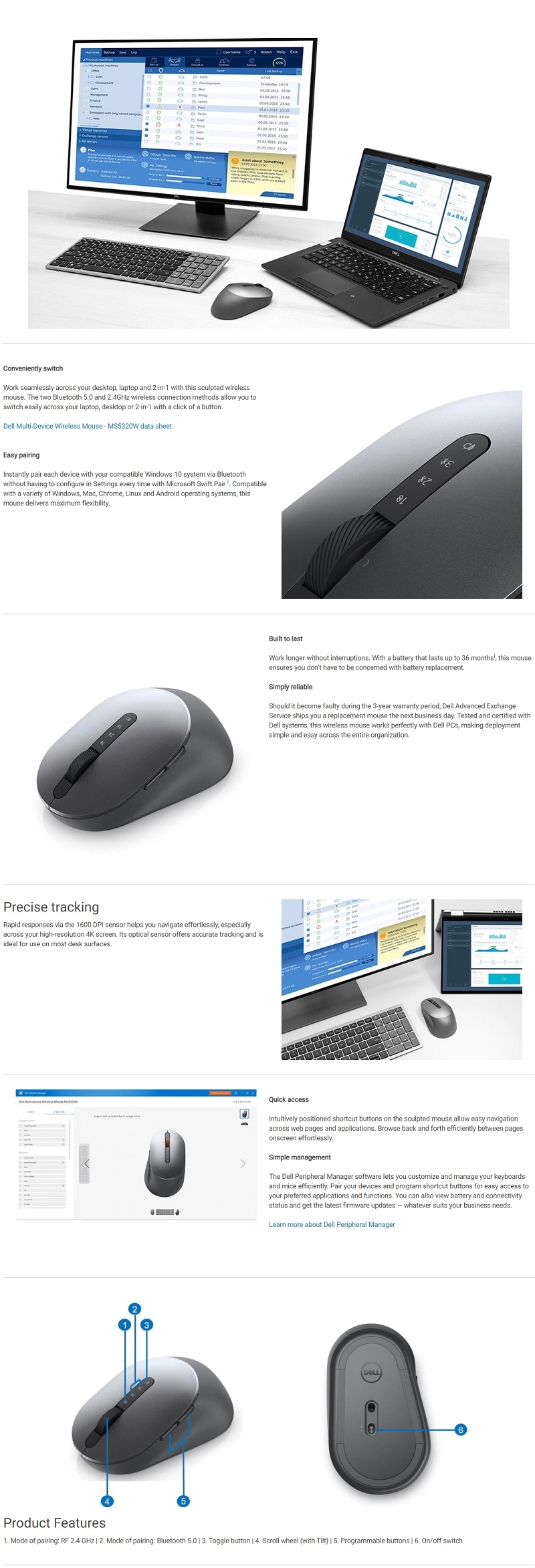Dell Multi-Device Wireless Mouse Ms5320W (570-Abdp)
