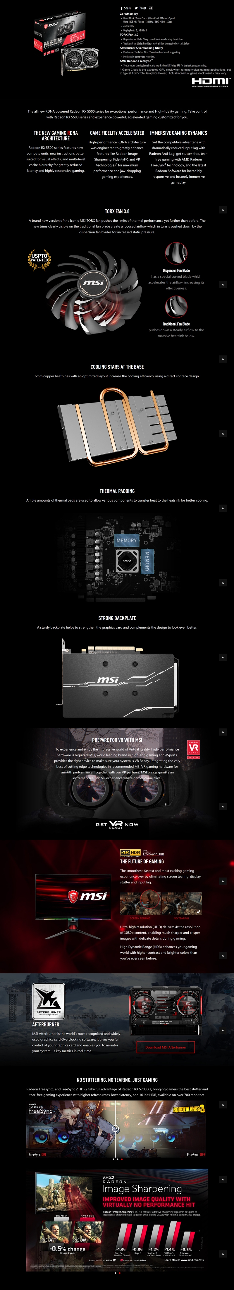 Vga msi radeon rx 5500 xt mech 4g oc online