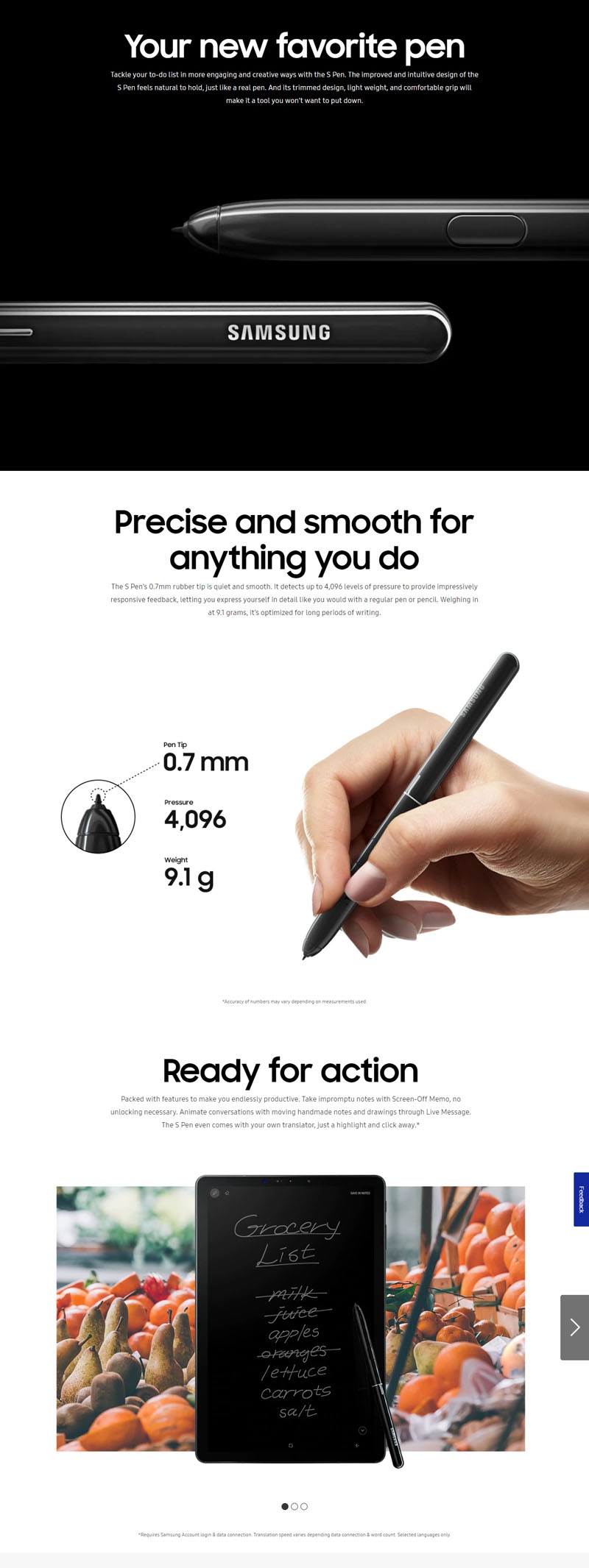 Samsung Tab S4 S Pen Black EjPt830Bbegww