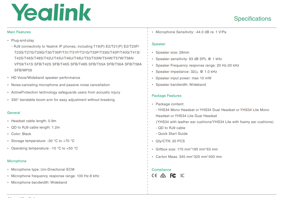 Product information