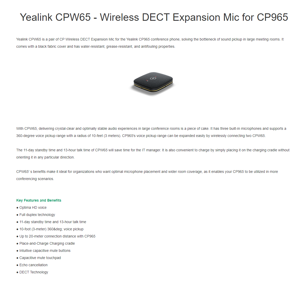 Product information