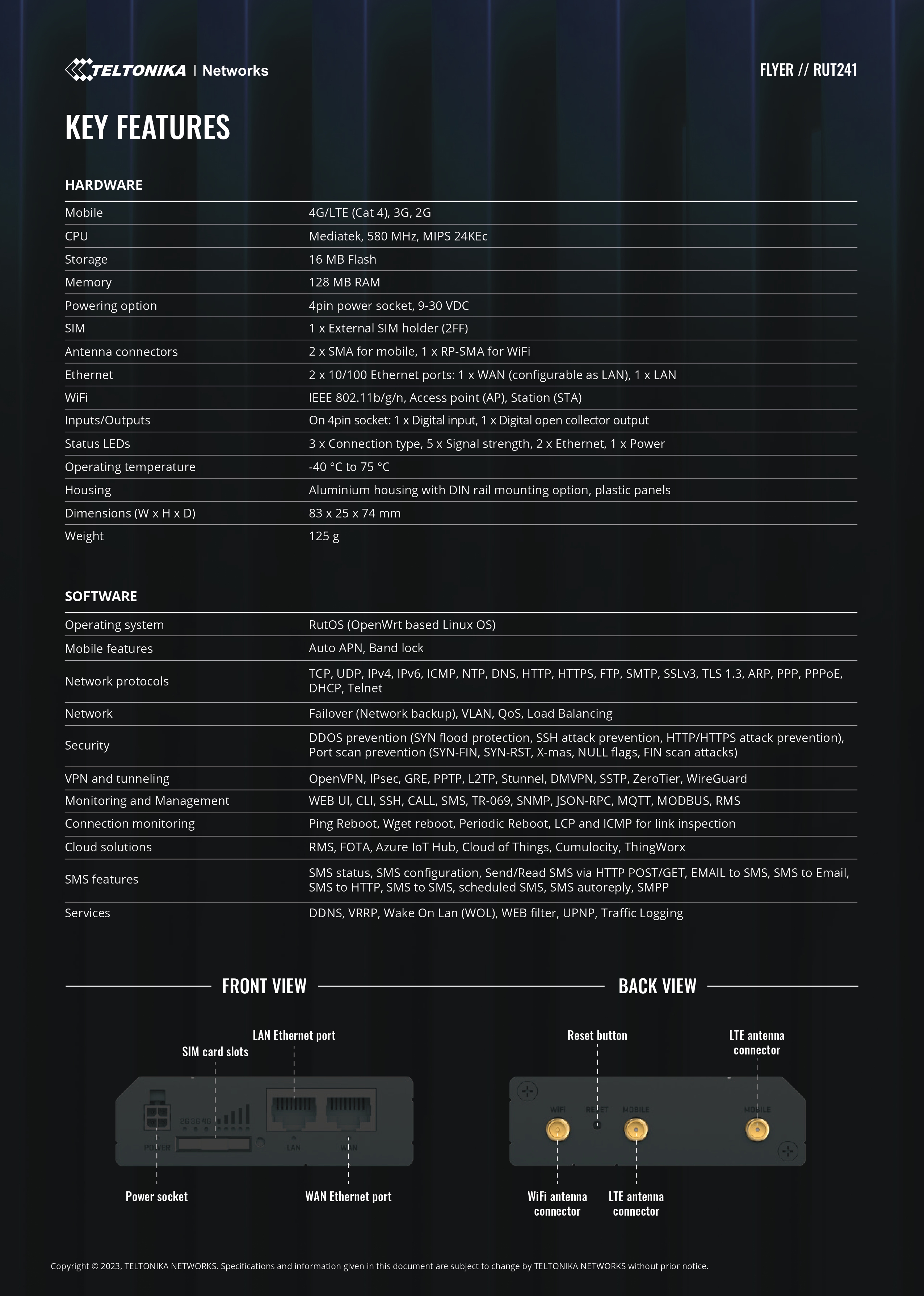 Product information