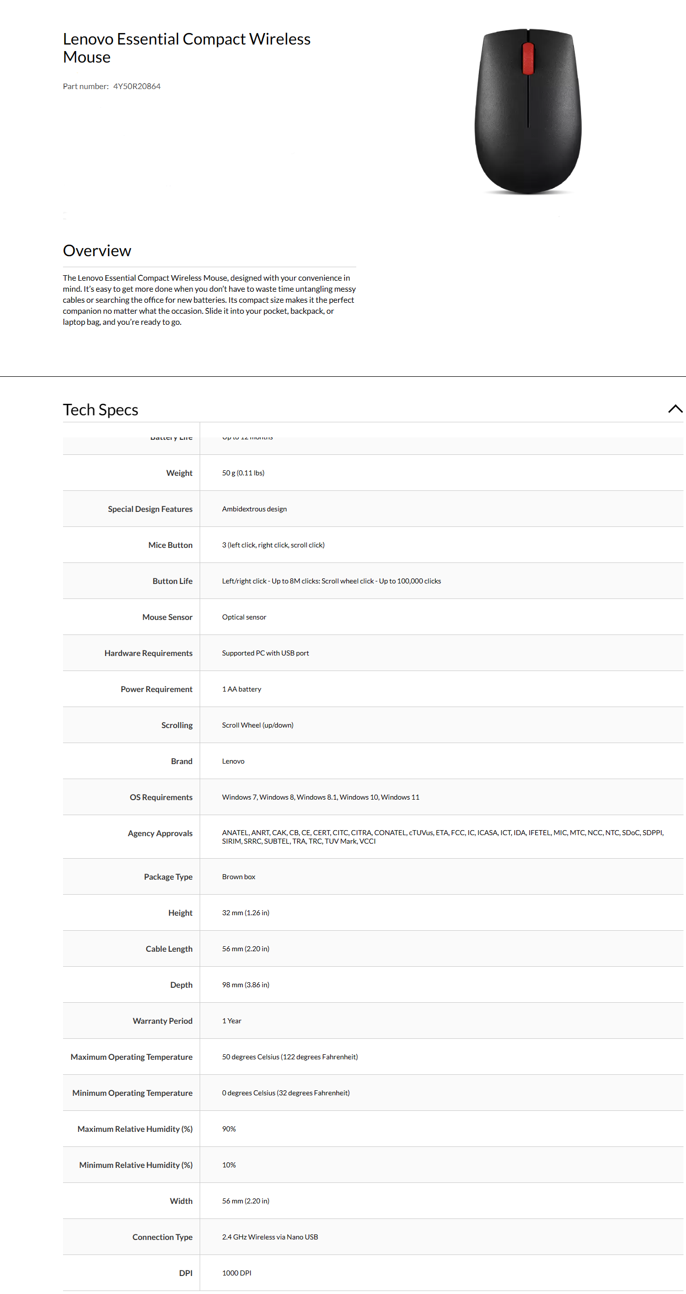 Product information