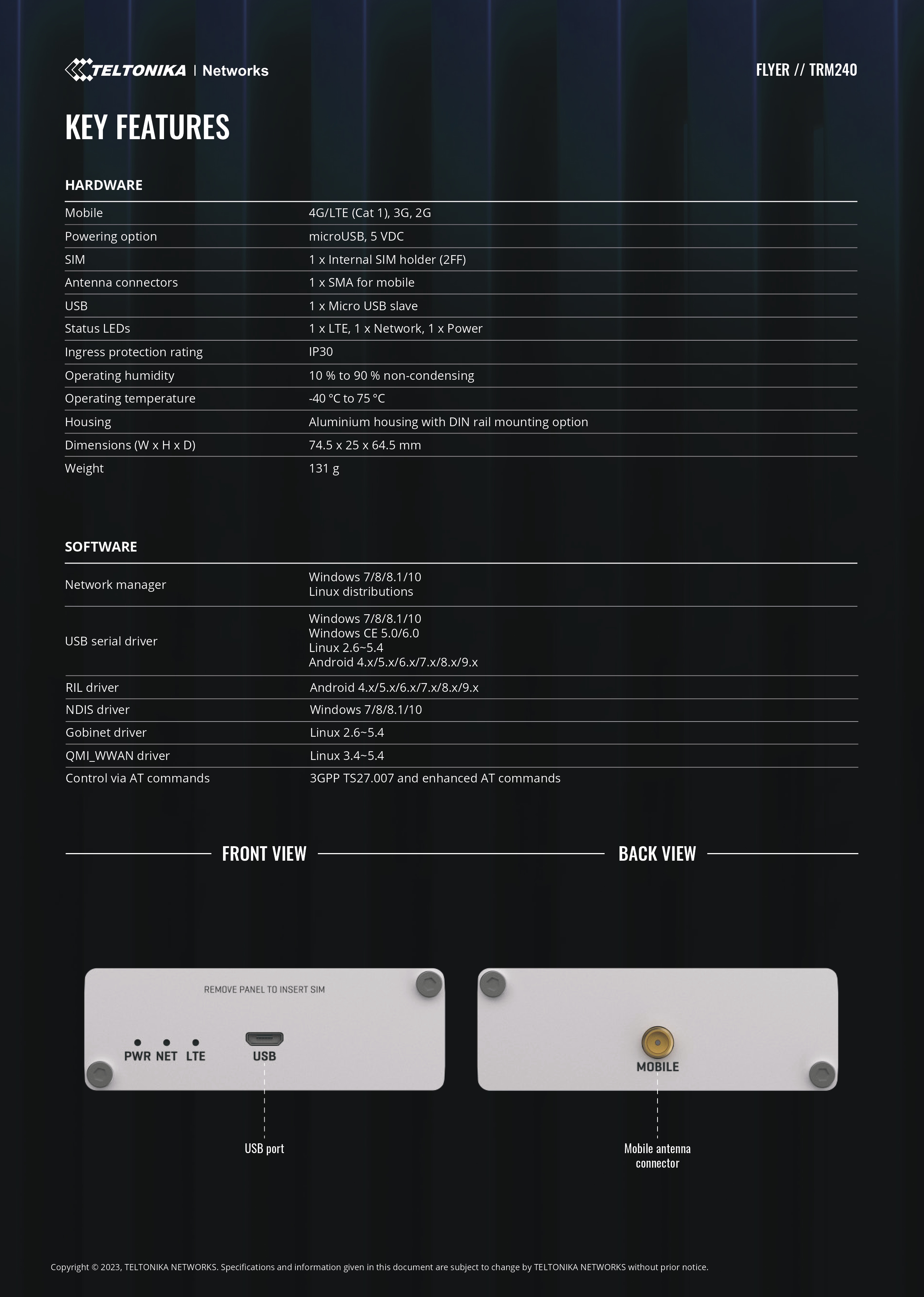 Product information