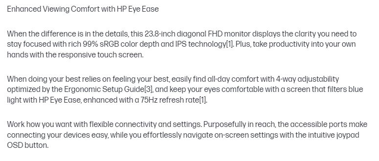 Product information
