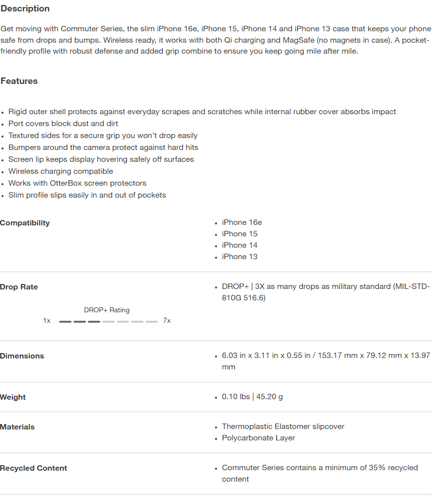 Product information