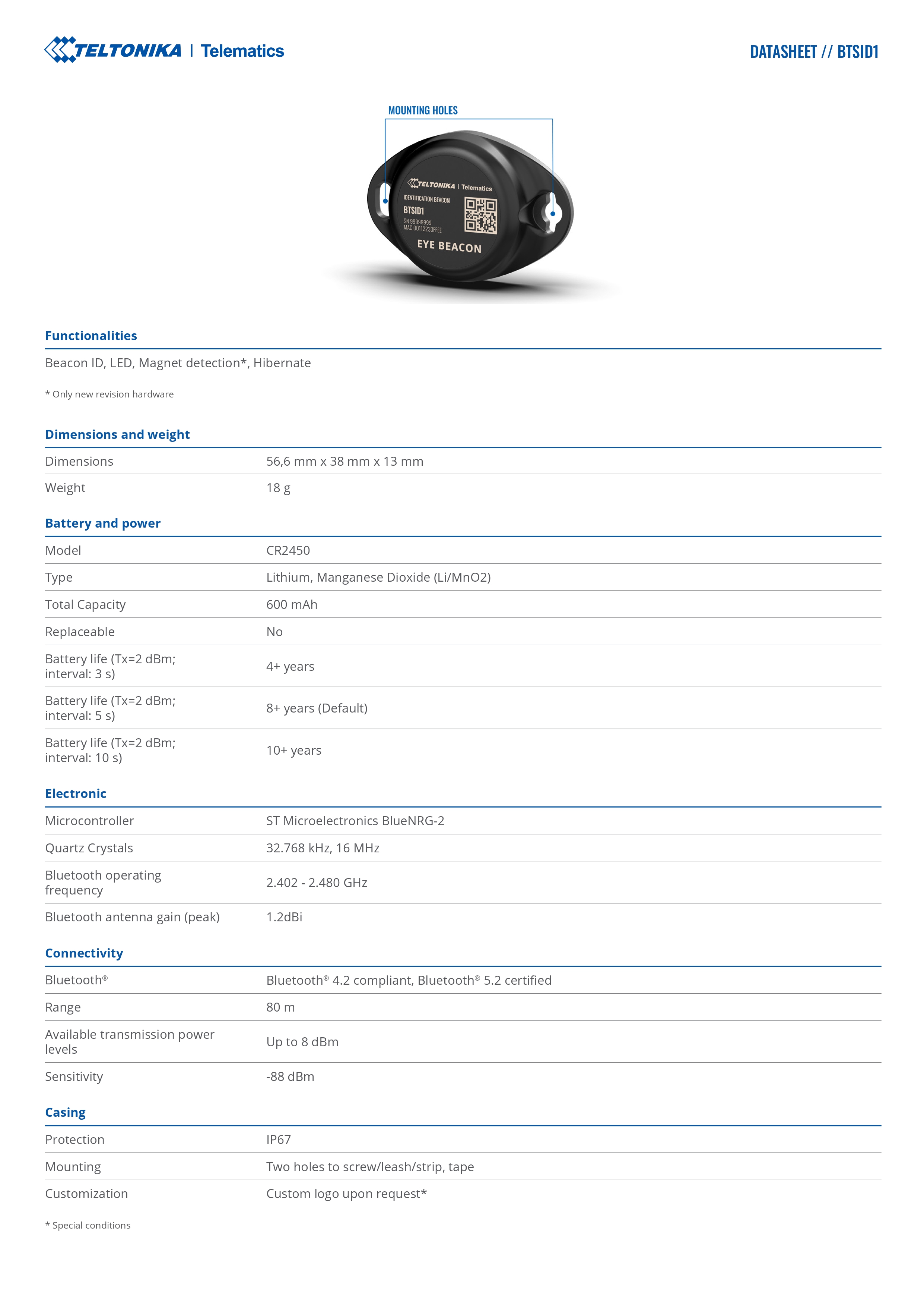 Product information