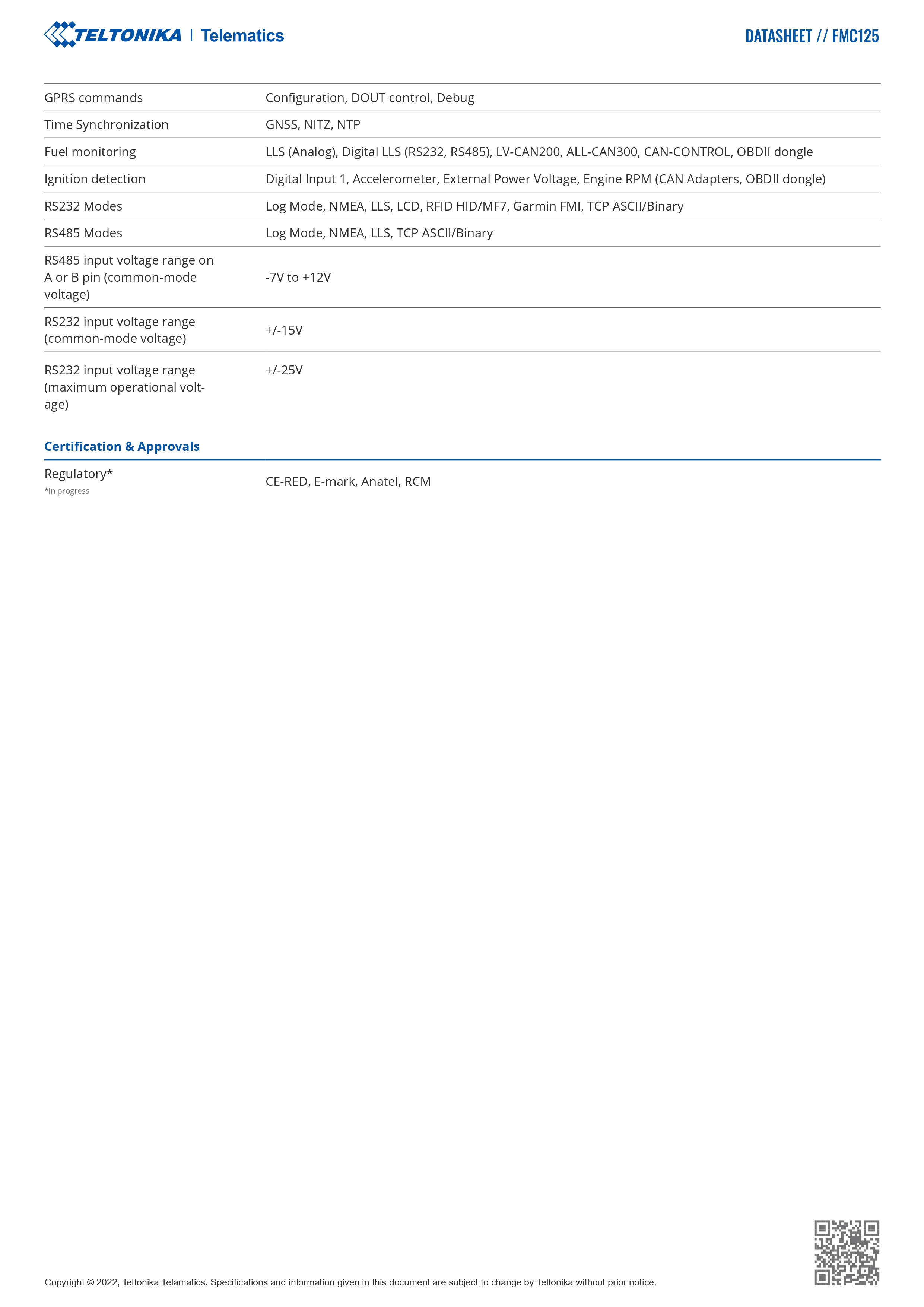 Product information
