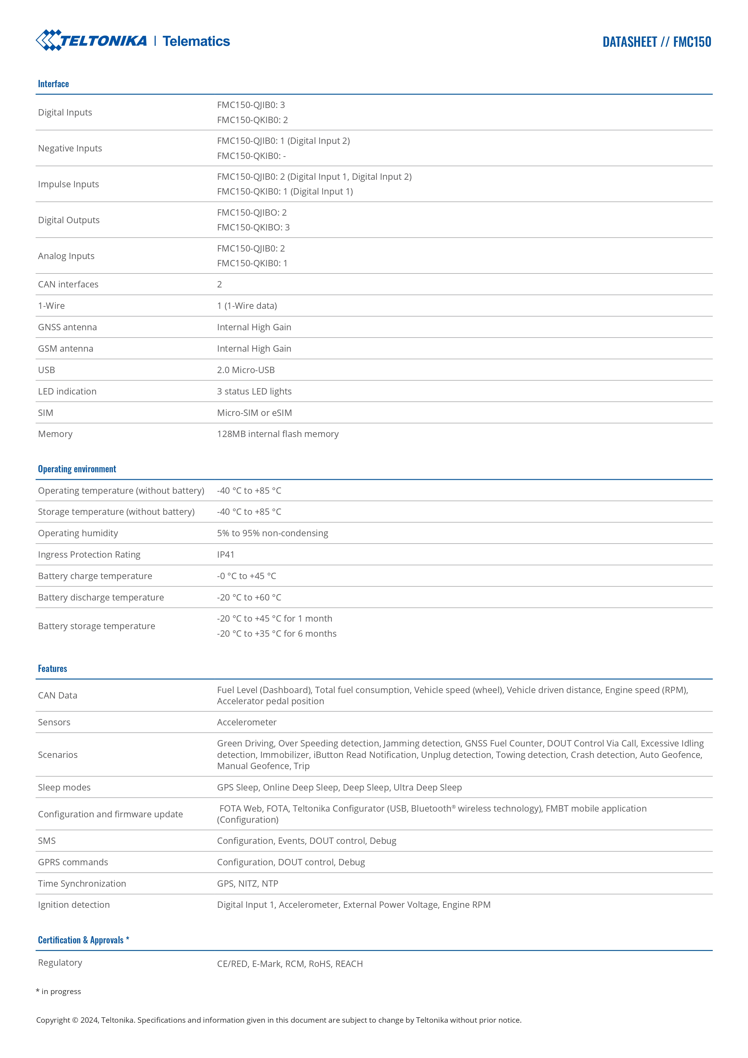 Product information