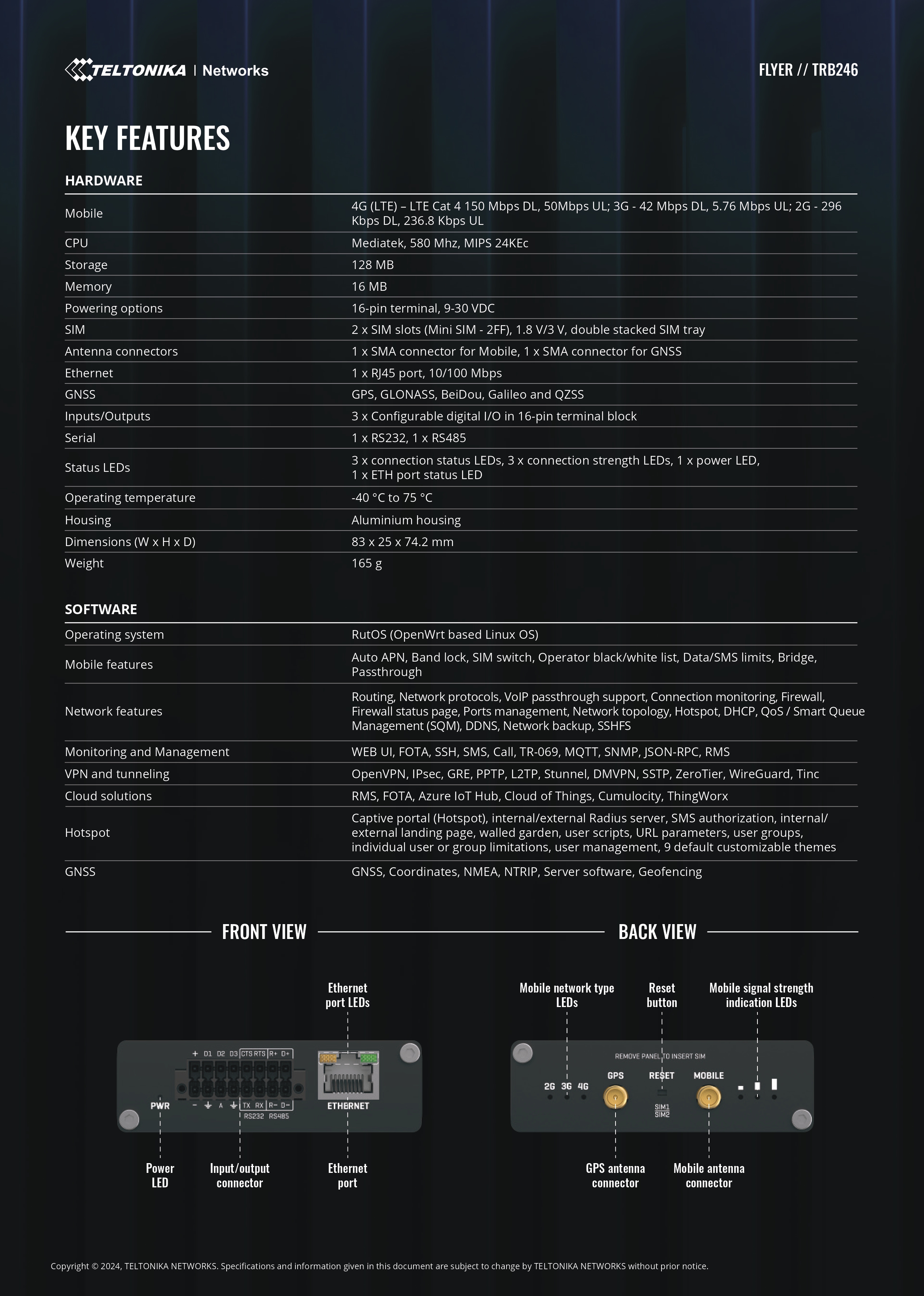 Product information