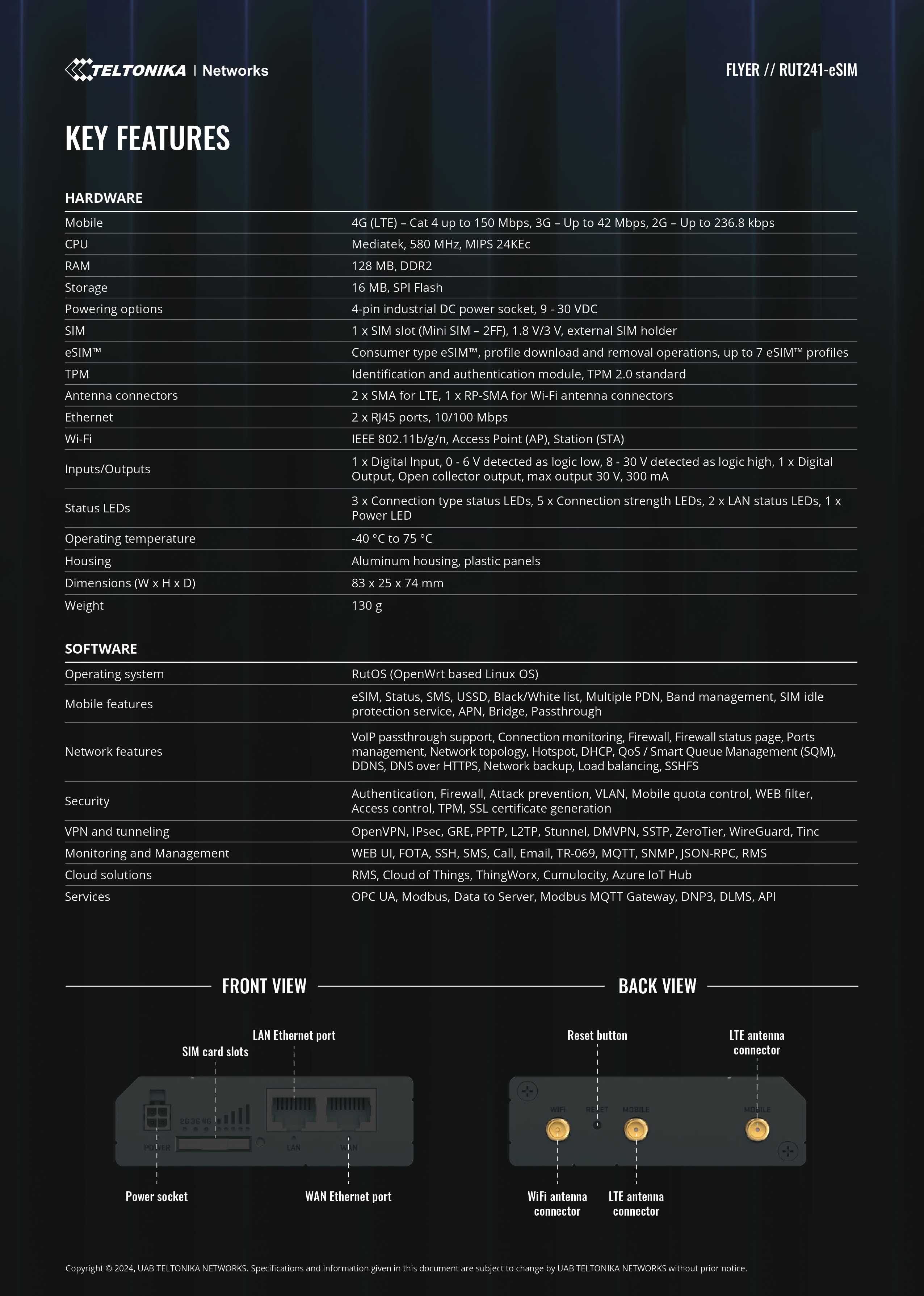 Product information