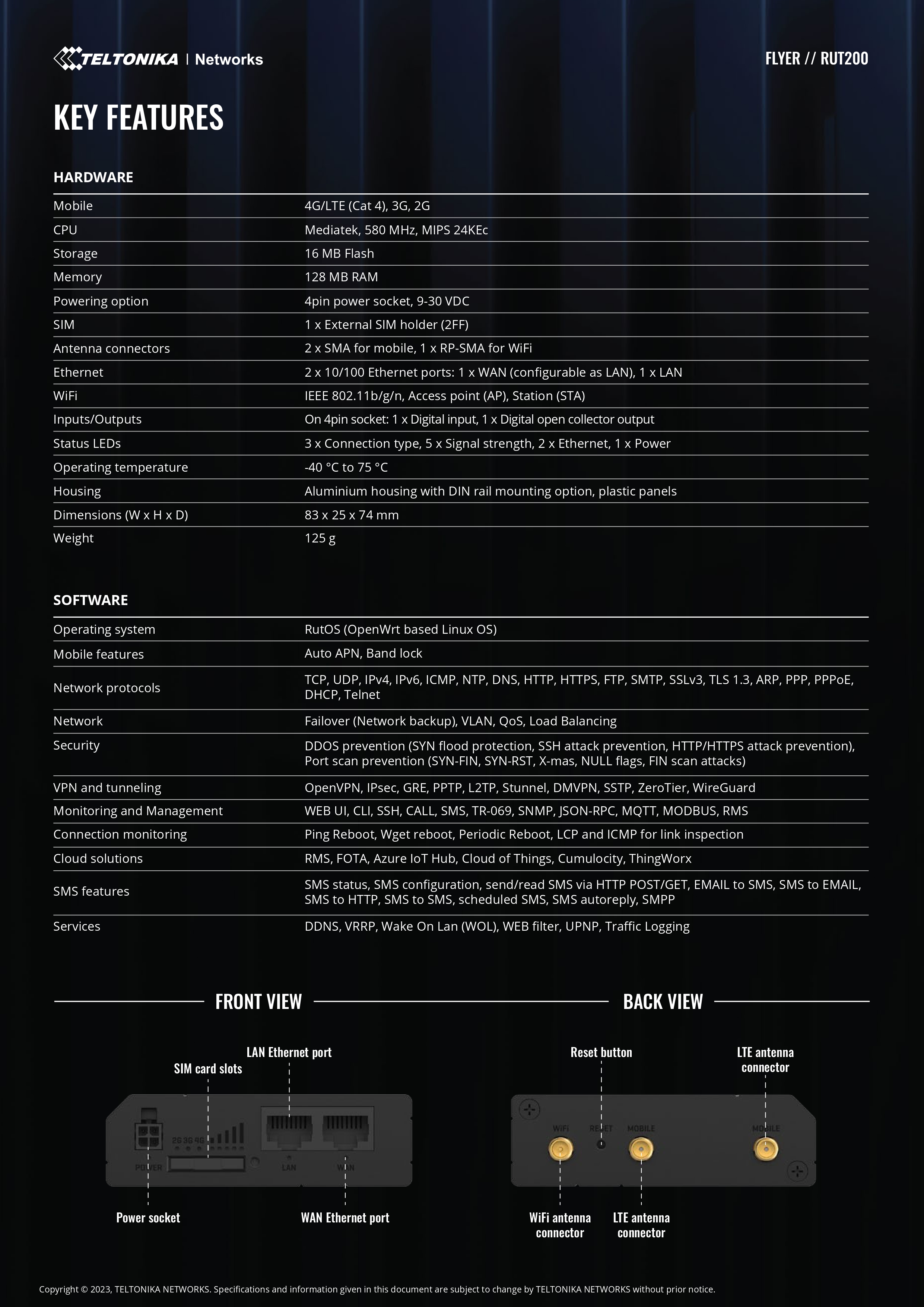 Product information