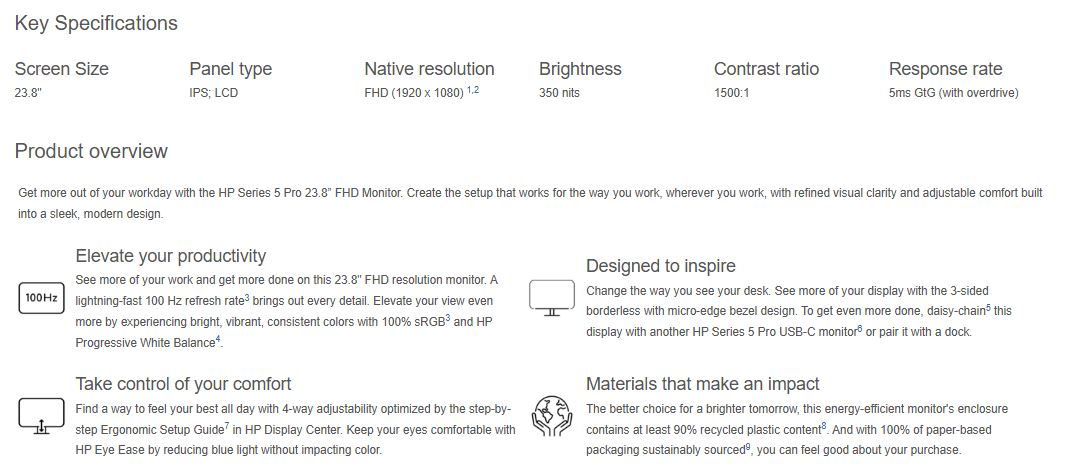 Product information