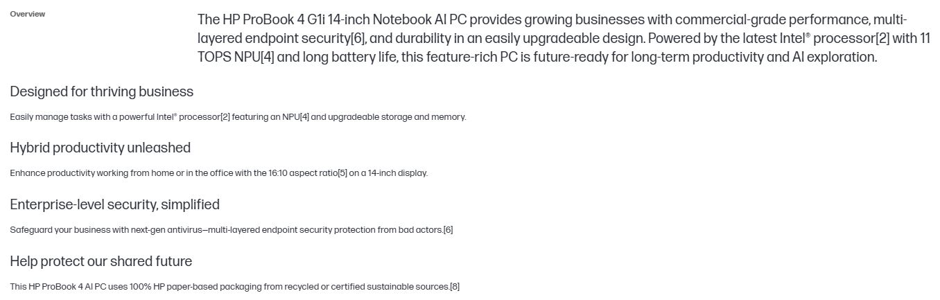 Product information