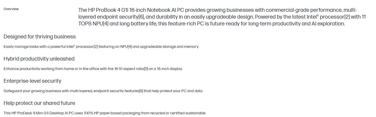 Product information