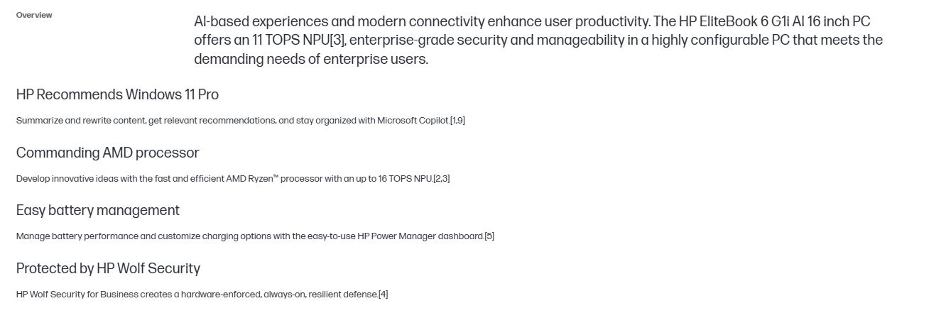 Product information