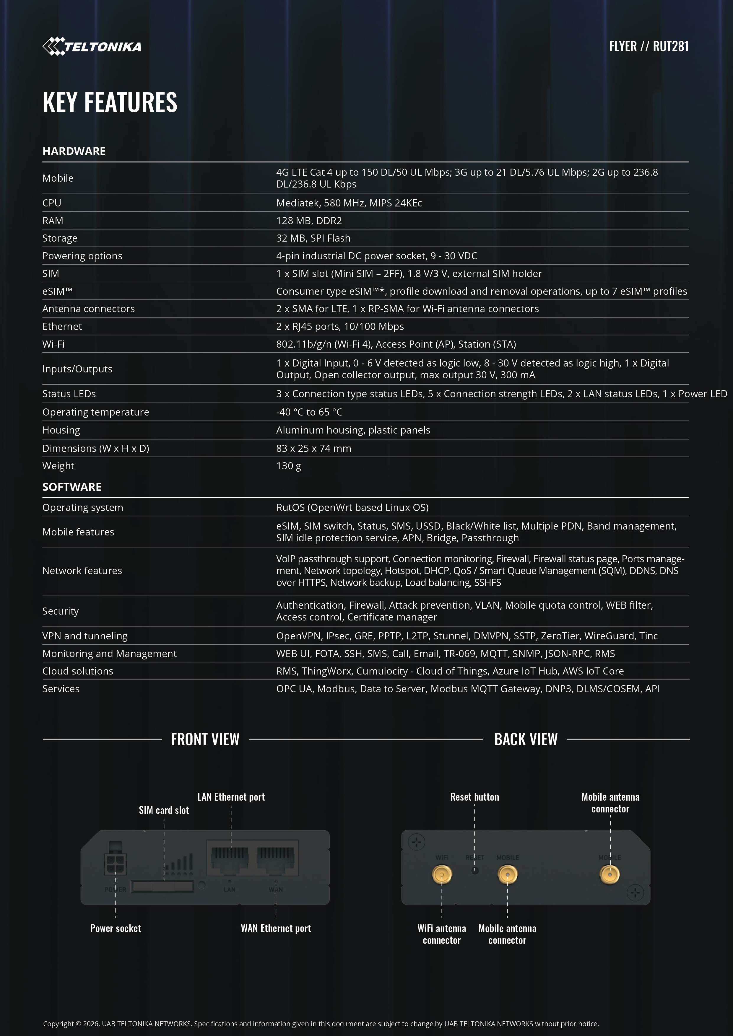 Product information