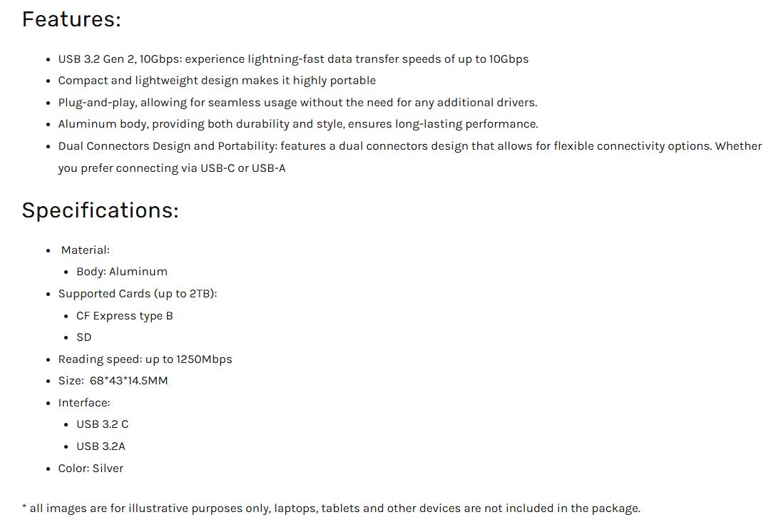 Product information