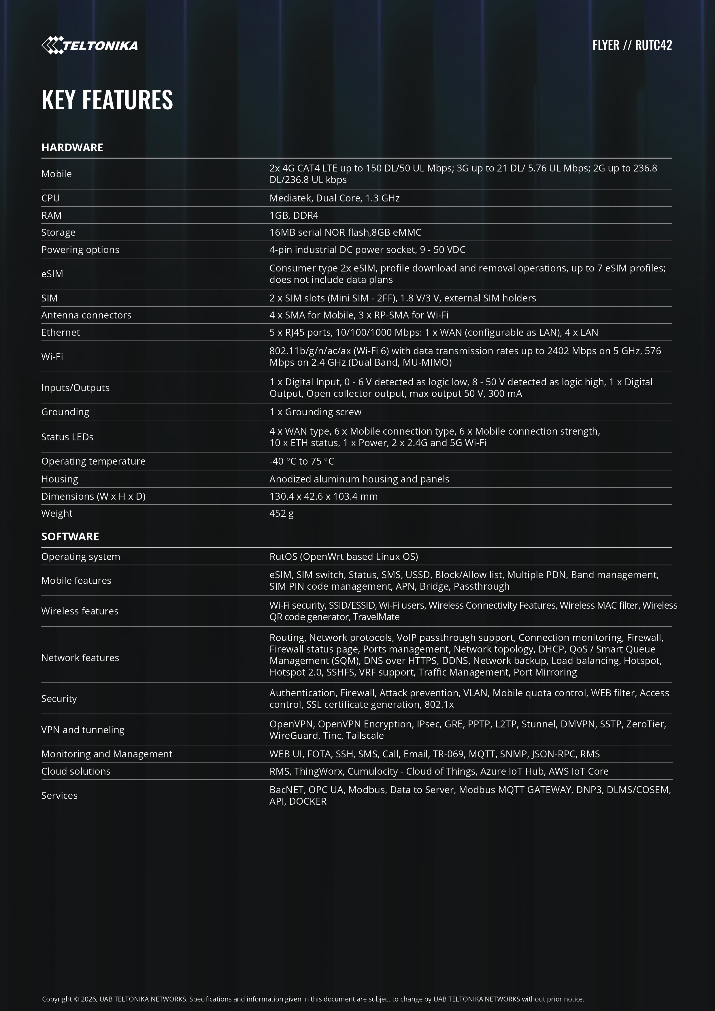 Product information