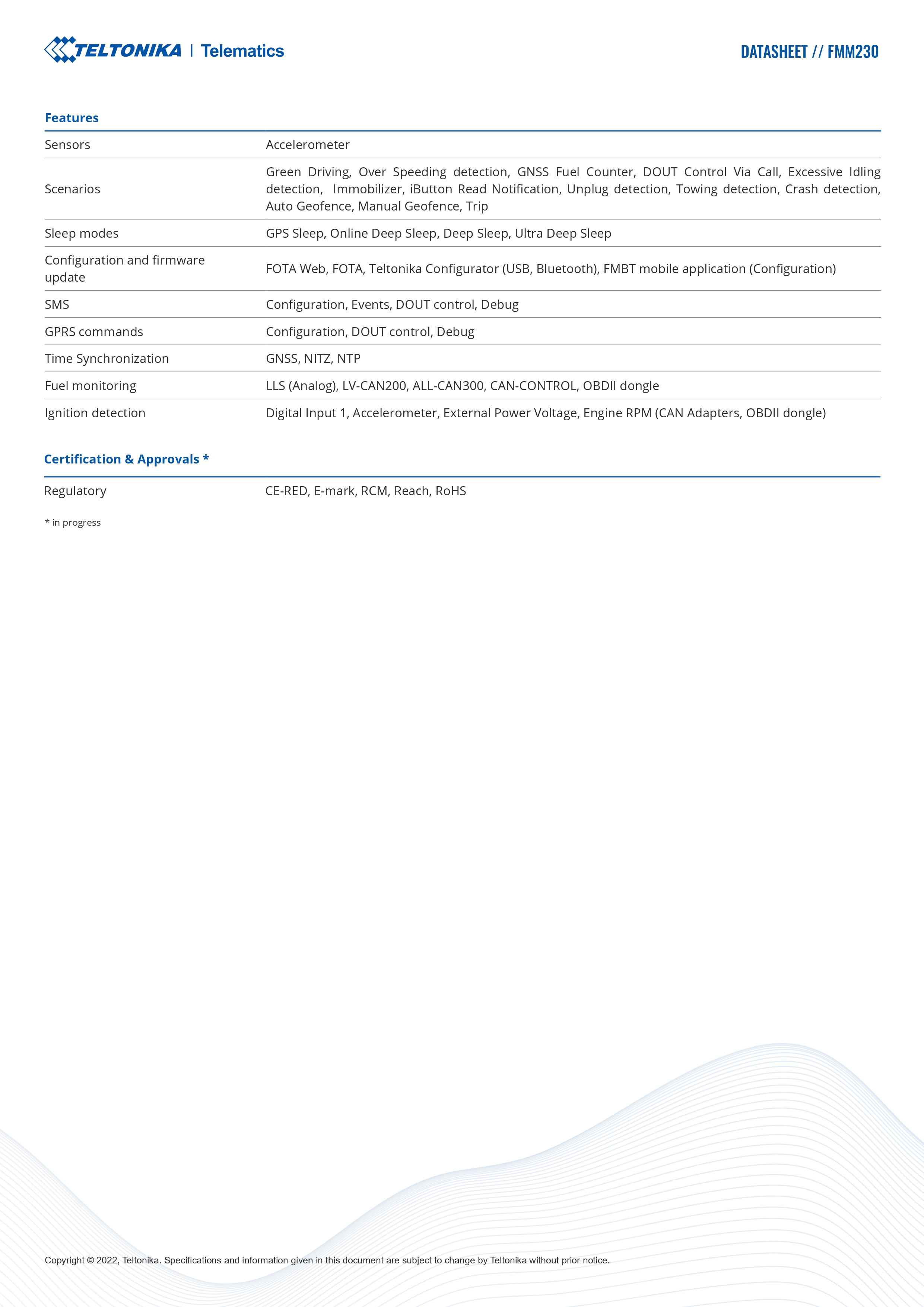 Product information